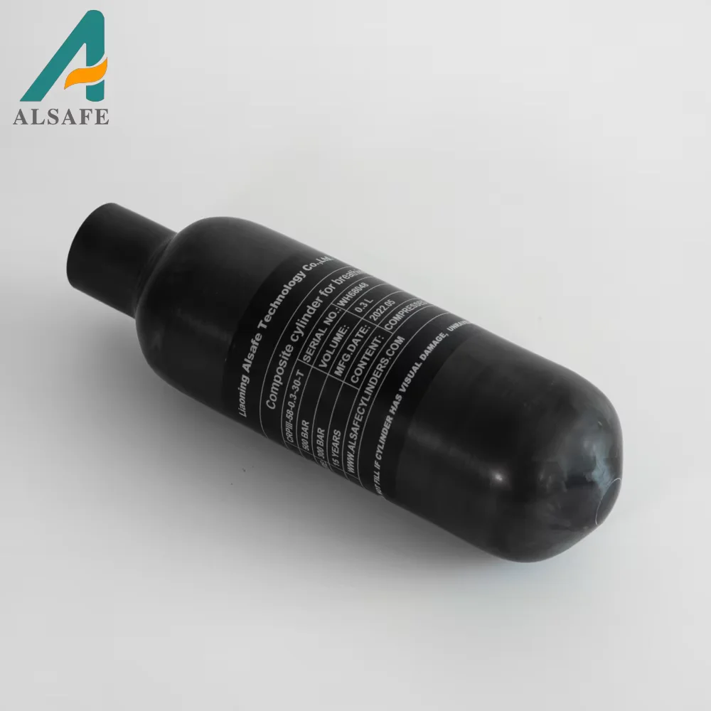 Фото Alsafe 4500Psi 300Bar 30Mpa 0,3L 300cc Цилиндр из углеродного волокна Бак высокого давления HPA Цилиндр Дайвинг Подводное плавание M18 * 1,5 №2