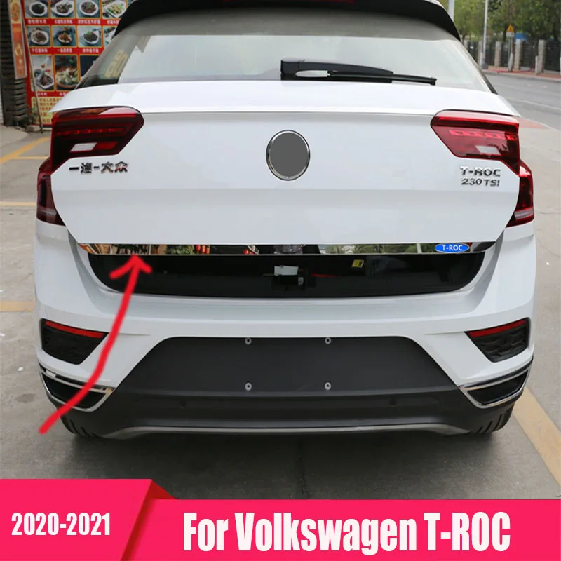 

For Volkswagen T-ROC 2020 2021 Quest Tailgate Trim Trunk Rear Trim Body Modification Trunk Decoration Car Accessories