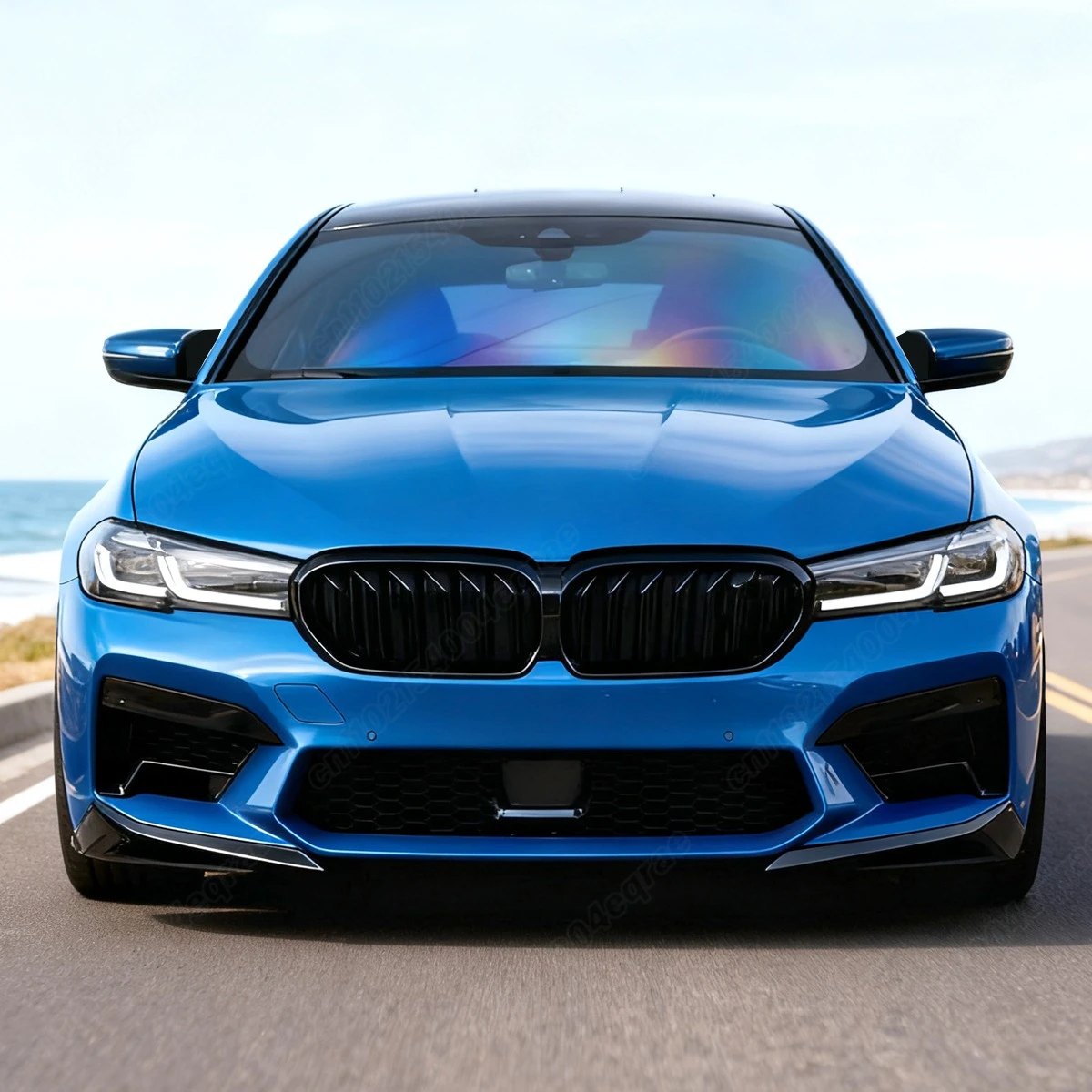 

Для BMW F90 M5 LCI 2021 2022 2023 2024 4-дверный M5 Competition передний бампер, боковой спойлер, угловая крышка, нижний сплиттер, комплект кузова