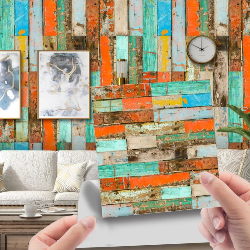 

[Home Decorations] La012 Imitation Leather Tile and Wall Sticker Wallpaper Painting Kitchen Living Room Beautification Decoratio