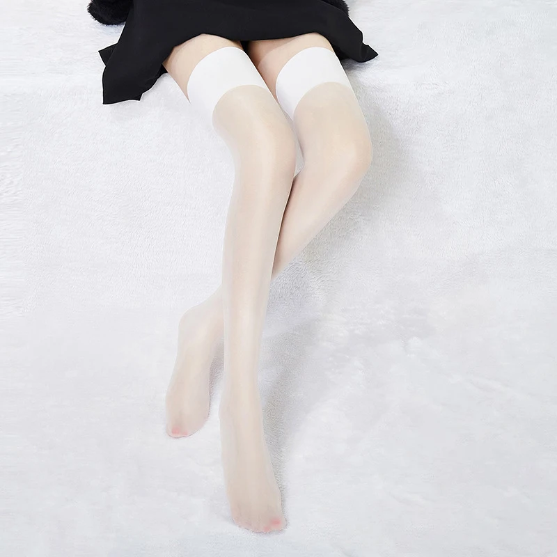 2pcs Black/Pink One Size Women Sexy Sheer Tights Stockings Stretch Top Thigh High Over The Knee Socks Nightclubs Pantyhose