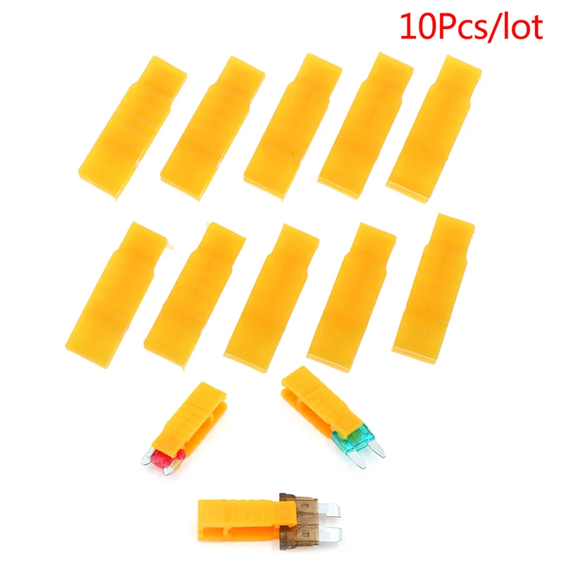 

10Pcs Micro Car Fuse Puller Clip Yellow Plastic Plier Tweezers Installation Tool Car Automobile Fuse Clip Tool Extractor