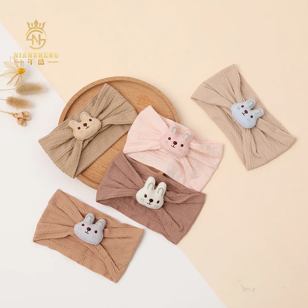 

Newborn Baby Headband Elastic Knit Baby Rabbit Hairband Soft Nylon Kids Holiday Festival Party Hair Accessories