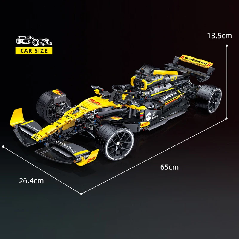 1650 шт. 1:8 MOC технический пульт дистанционного управления гоночные строительные