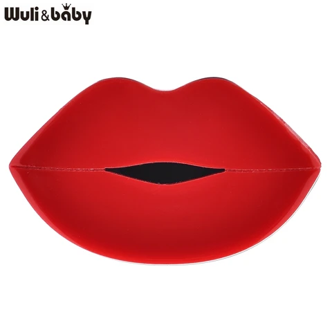 Броши для губ Wuli&baby красные