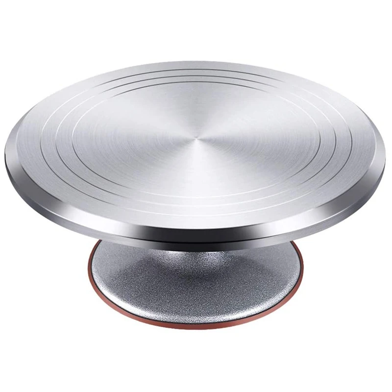

Aluminium Alloy Revolving Cake Stand 12 Inch Rotating Cake Turntable For Cake, Cupcake Decorating Supplies Bake Tools