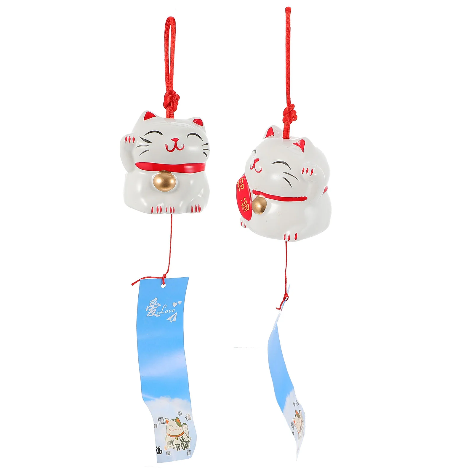 

Wind Bellcat Chime Japanese Chimes Lucky Hanging Bells Ceramics Fortune Decor Vintage Retro Ornament Cardecorative Suncatchers