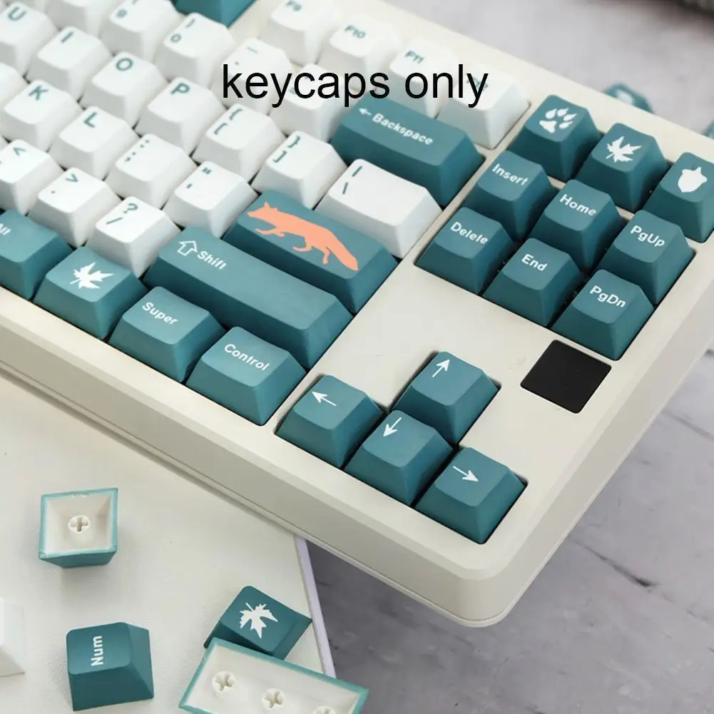 

142 S For Gmk Fox Caps Pbt Dye-sublimation Mechanical Board For Profile Q5y4