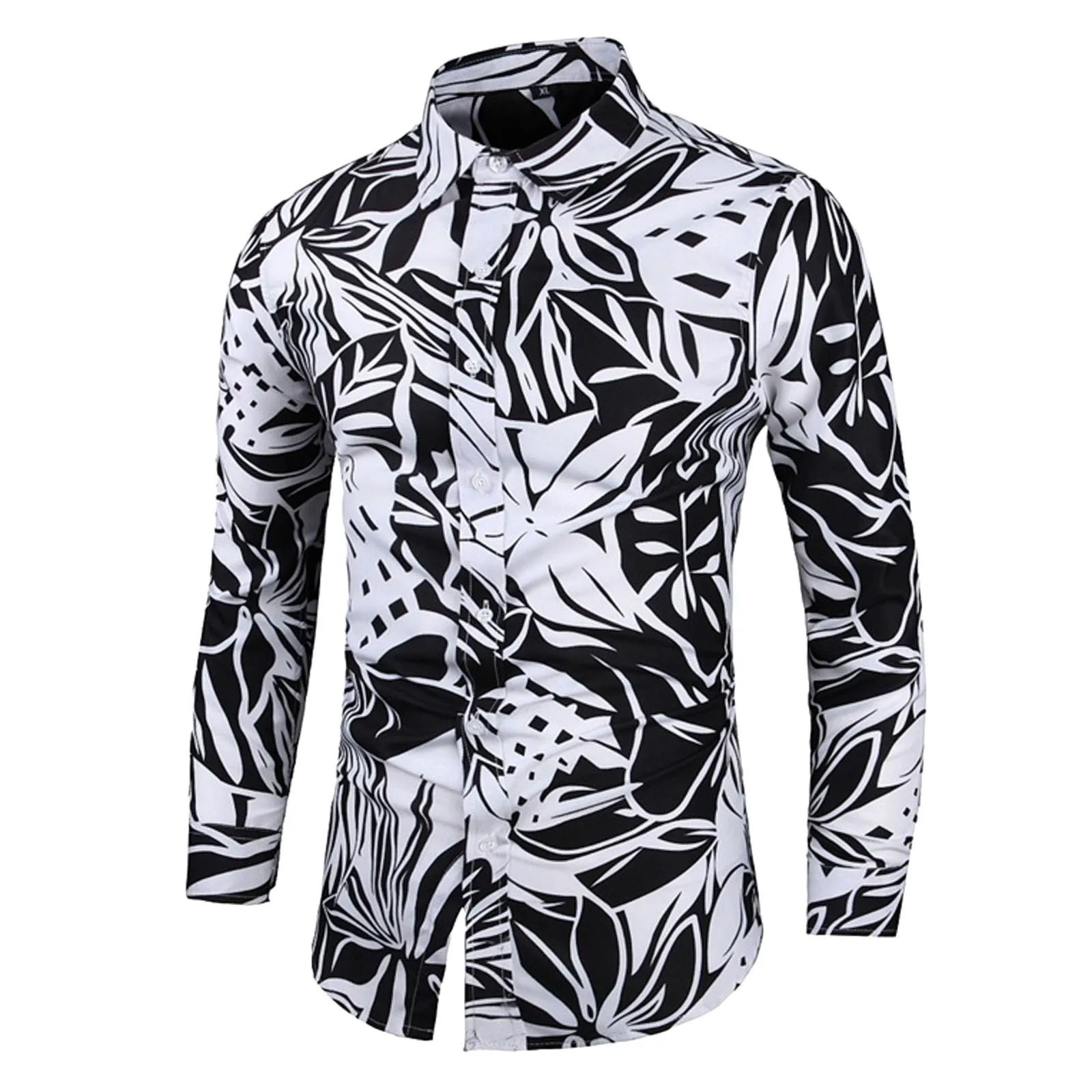 

Mens Loose Striped Shirt Fashion Casual Long Sleeve Shirt All- Casual White shirt