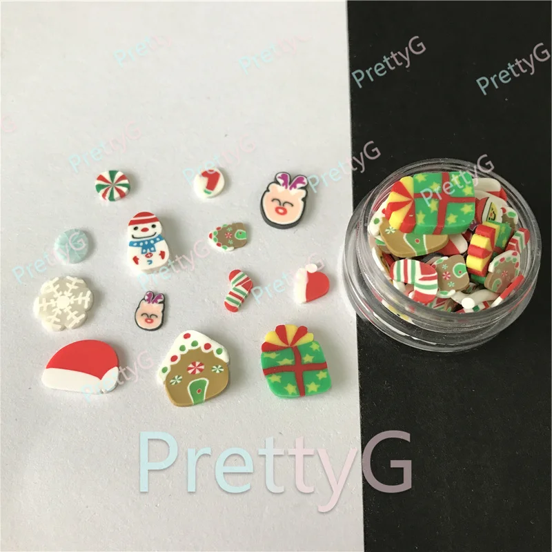 

PrettyG 100g Pack Mixes Slices Supplies Polymer Soft Clay DIY Decoration for Resin Nail Art Slime Cake Dessert RT-MX03