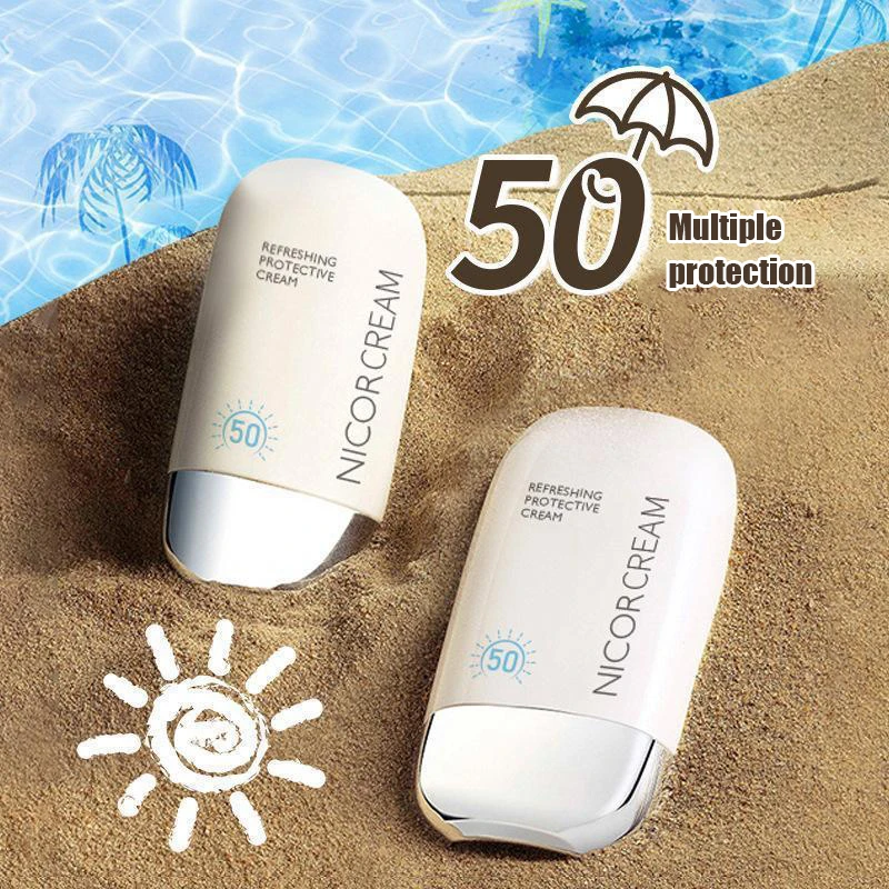 

Отбеливающий солнцезащитный крем SPF50, освежающий, солнцезащитный, увлажняющий, пыленепроницаемый, для жирной кожи