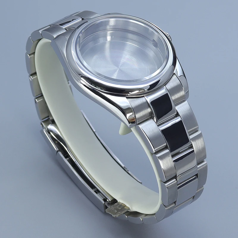 36 мм 40 модный рифленый корпус для часов ремешки с сапфировым стеклом Seiko nh35 nh36 Miyota