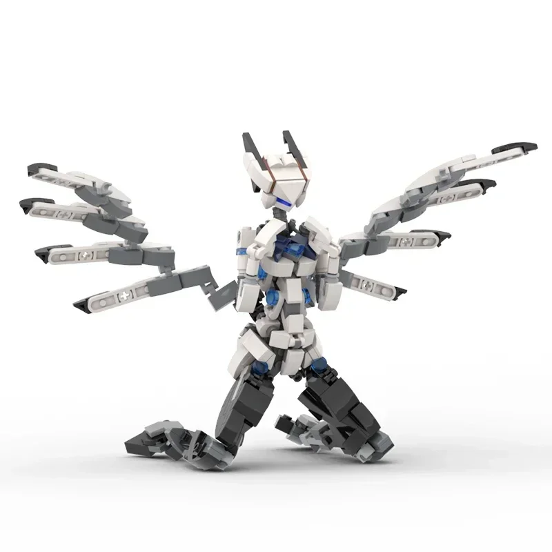 IDEA Series Creative Angel Machine Робот Строительные блоки MOC Девушка Банни Мех Сборка Модель
