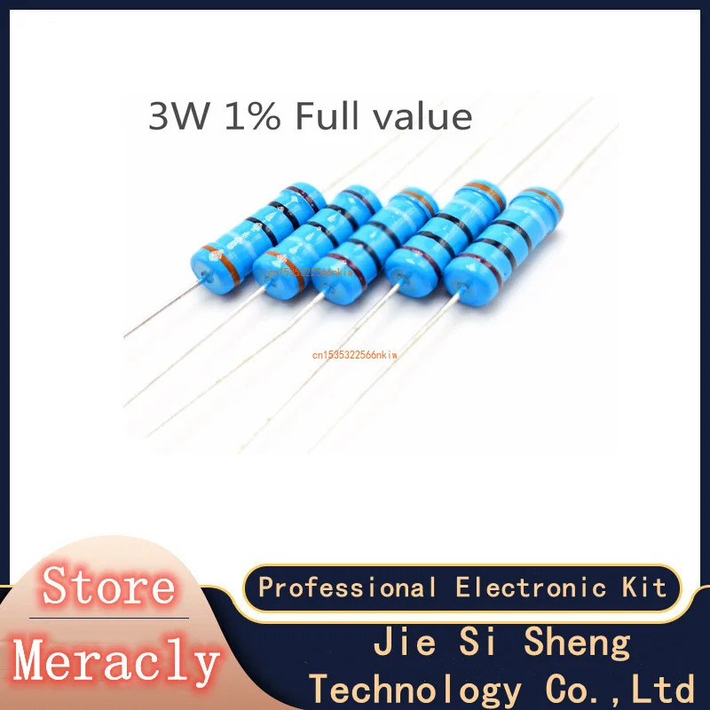 

10pcs 3W 1% Metal film resistor 1R 1.1R 1.2R 1.5R 1.8R 2R 2.2R 2.4R 2.7R 3R 3.3R 3.6R 3.9R 4.3R 4.7R 5.1R 3.9ohm 4.3ohm