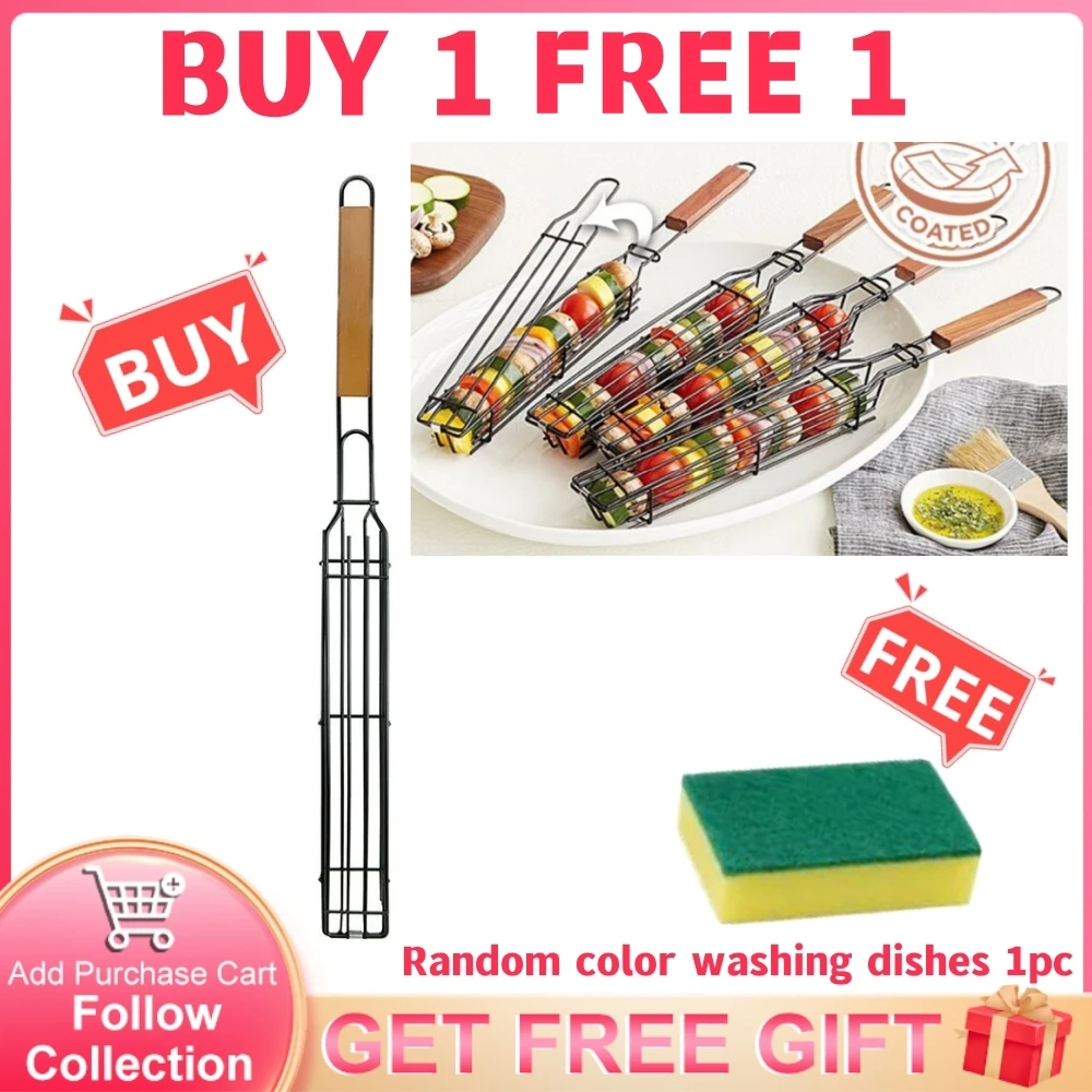 

[Купи 1 возьмем 1] стойка для барбекю из нержавеющей стали корзина для барбекю и гриля угольный гриль уличная плотная посуда для мяса и овощей для пикника