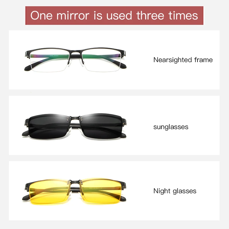 Ультралегкие магнитные поляризованные солнцезащитные очки для коррекции миопии