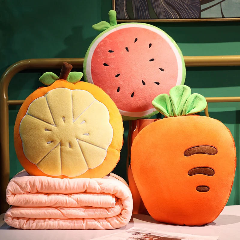 

Throw pillow quilt dual use two in one winter thickened folding car carrying pillow by office nap blanket pillow