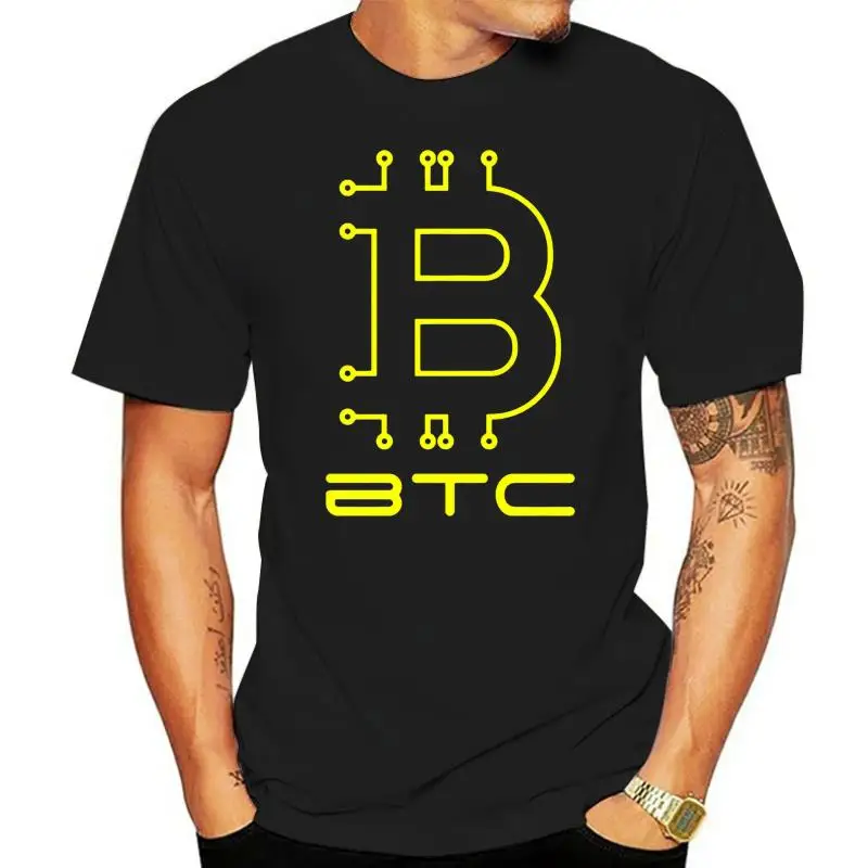 

Bitcoin Crypto Blockchain Money Moon Bestseller T Shirt Spring Autumn Comical Letters O-Neck Tee Shirt Printed Letters Shirt
