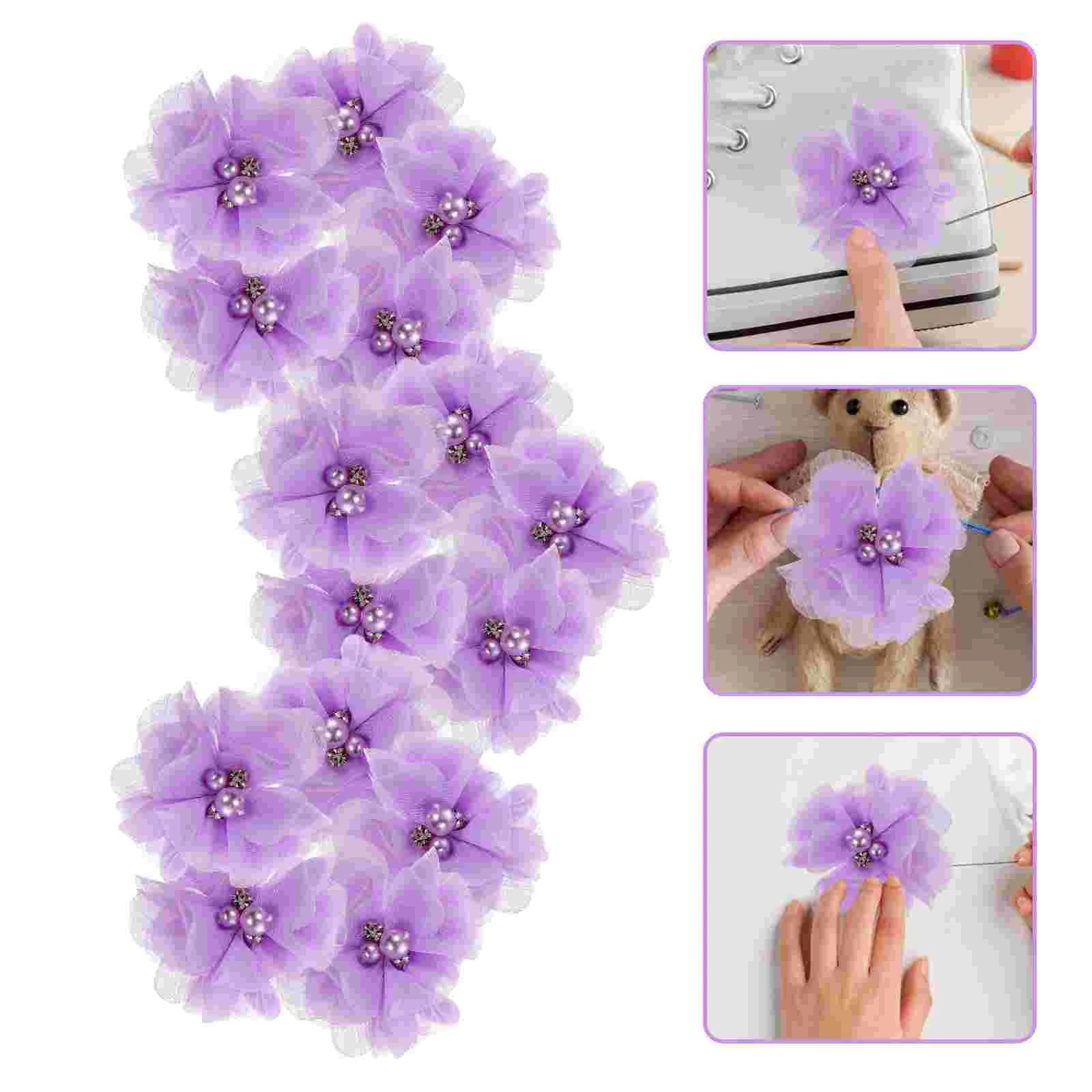 

30 шт. декоративные цветочные ткани, многофункциональные шифоновые цветы «сделай сам»