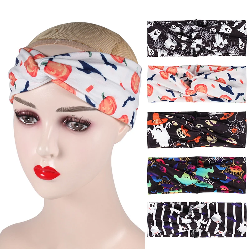 

Аксессуары для волос с рисунком тыквы и черепа