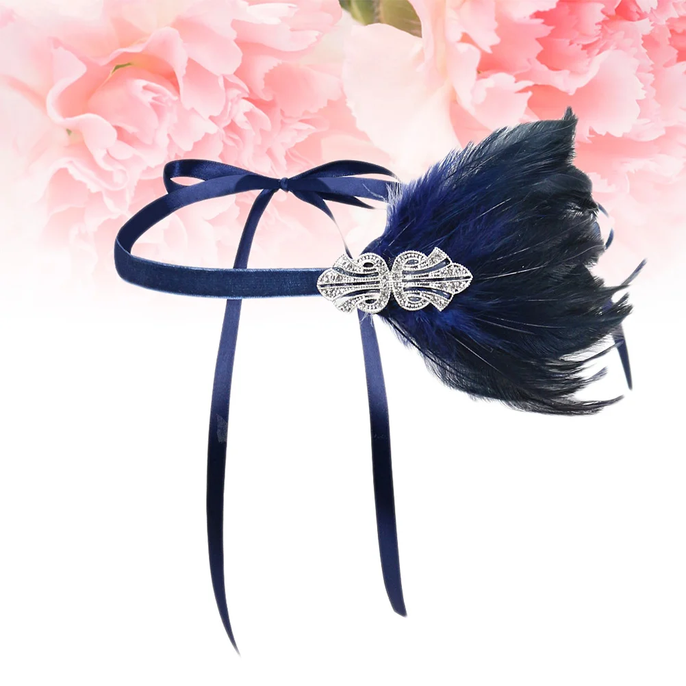 

Headband Headpiece Hat Ostrich Hatswomen Derby Flapper Tea Fascinator 1920S Ladies Sequined Rhinestone 20S Roaring Party Pillbox