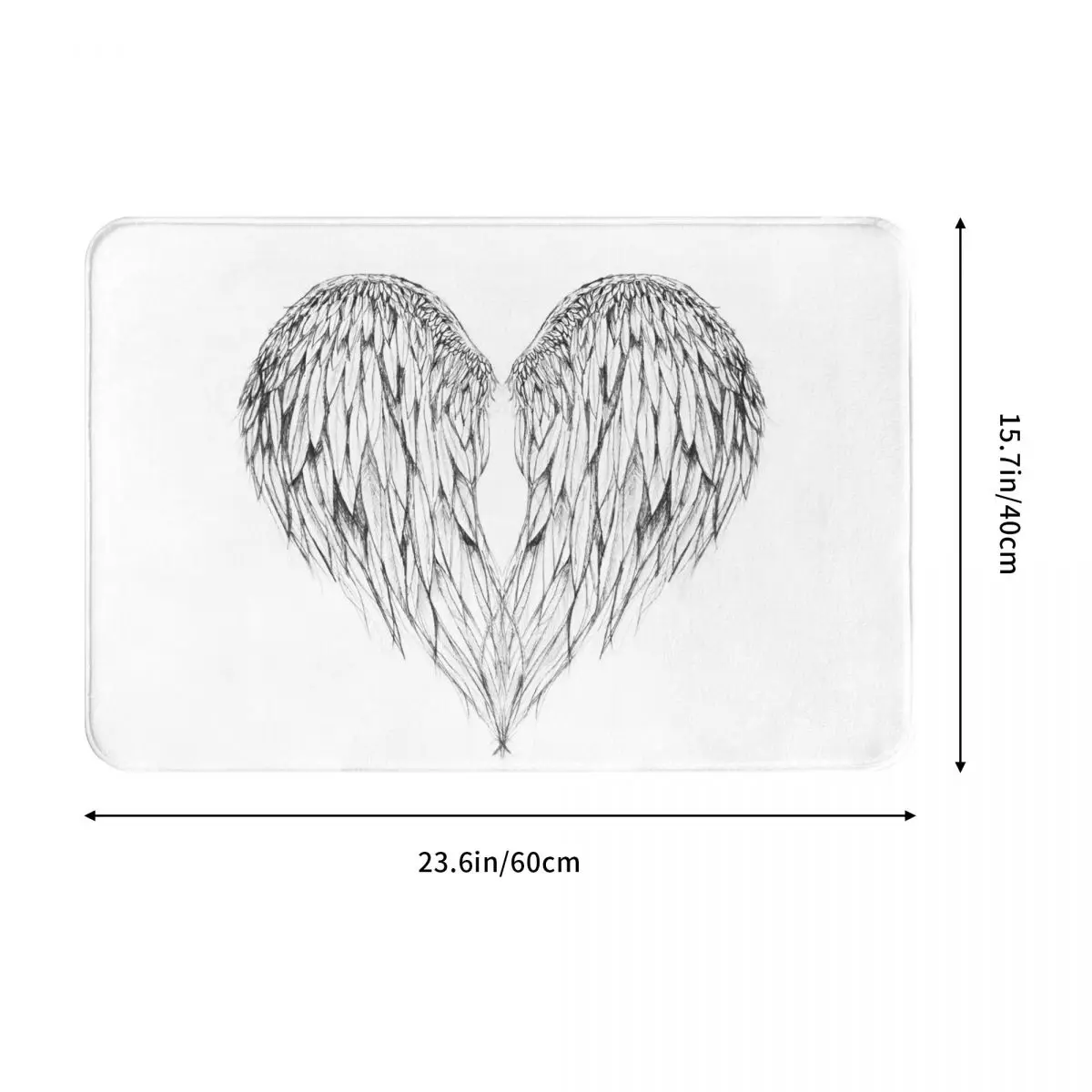 Коврик для входной двери ангельские крылья Нескользящий Впитывающий ковер кухни