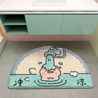 cartoon carpet water absorption bath rug floor mat carpet bathroom plush warm carpet non slip cute animal rug bedroom mat