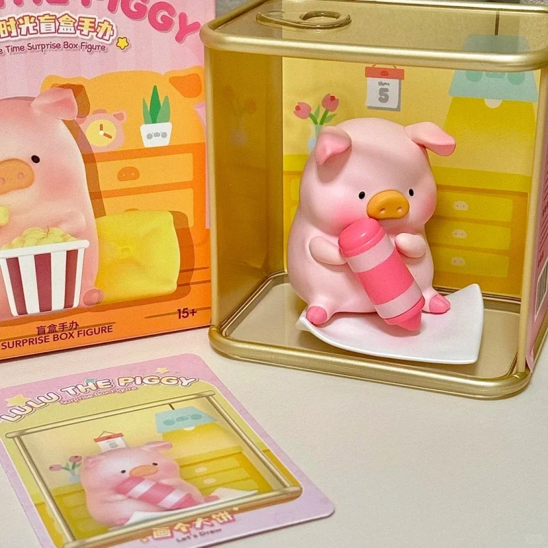 Фото Горячая Lulu The Piggy Cozy Time Series слепая коробка Lulu Piggy аниме фигурка куклы Mystery Box консервированная модель Kawaii игрушки модель подарки для девочек №2