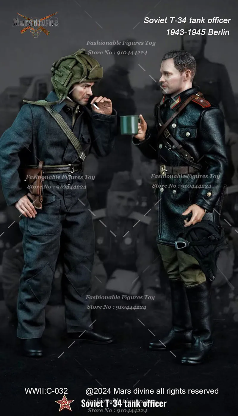 Мужская униформа солдата marsgod 1/6 советский стиль офицер танка 1943-1945 Берлинская