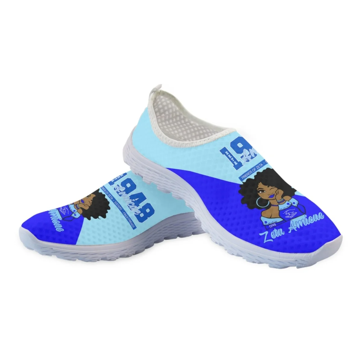 Nopersonality Black Girl Magic Sneakers Fashion Friends of Zeta Theme Flats Comfort Mesh Running Shoes Zapatillas Mujer