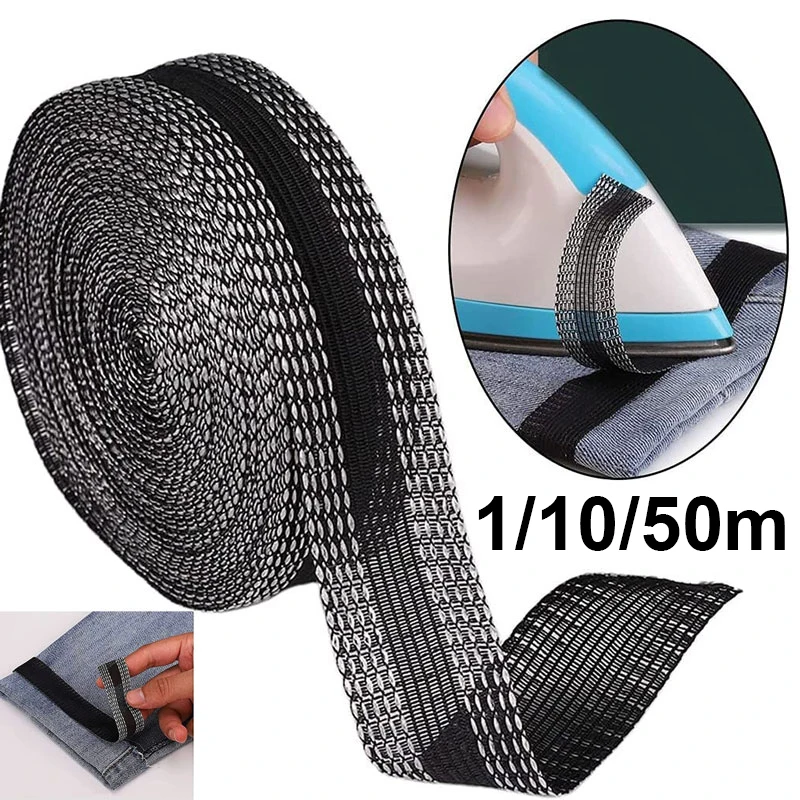 

1/10/50m Self-Adhesive Pant Paste Jean Trousers Repair Iron on Pant Edge Shorten Repair Apparel Clothing Pants Diy Sewing Fabric
