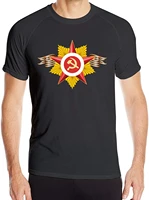 soviet army madal mens high quality cotton t shirt moisture wicking crew neck short sleeve tshirt