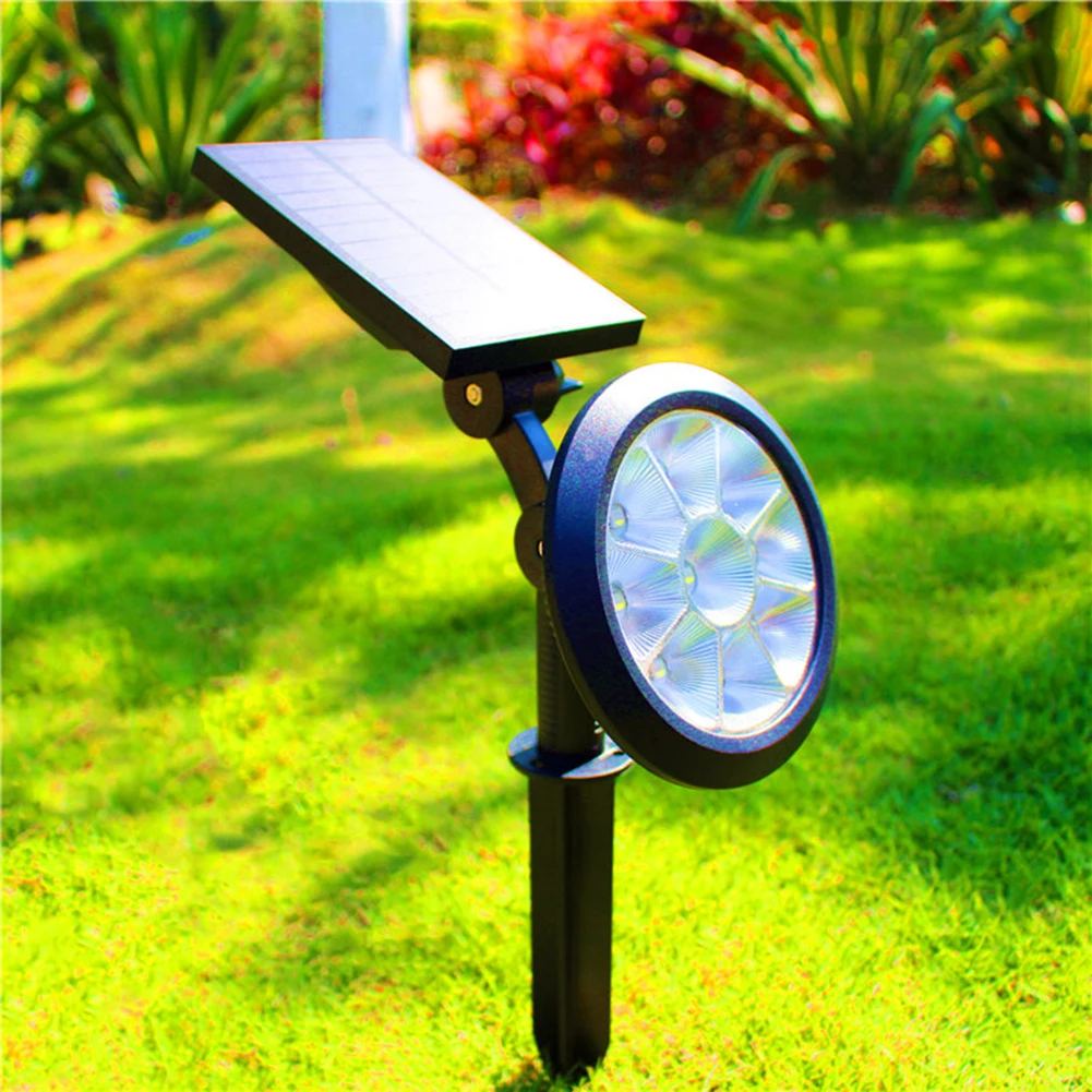 

Waterproof 9 LED Solar Spotlight Wall Landscape Ground Lamp Solar Power Waterproof Easy Installation for Yard Lawn Garden