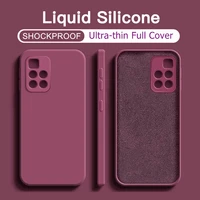 soft square liquid silicone phone case for xiaomi redmi 10 note 11 10s 9 pro max 10s 9s 9a 9t 9c 8 7 ultra thin candy back cover