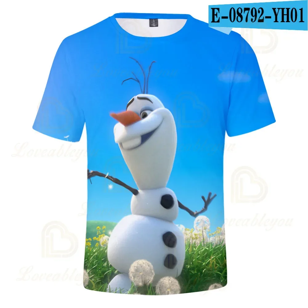 Детские футболки с героями мультфильмов Анна Эльза яркая Одежда для мальчиков и