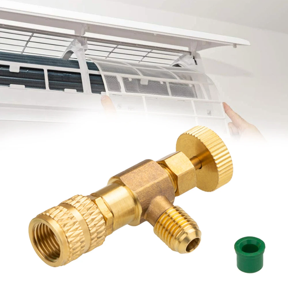 

Control Valves Shut-off Valve Air Conditioning Assembly Copper Fitting Part R410A R22 Refrigeration Charging Durable