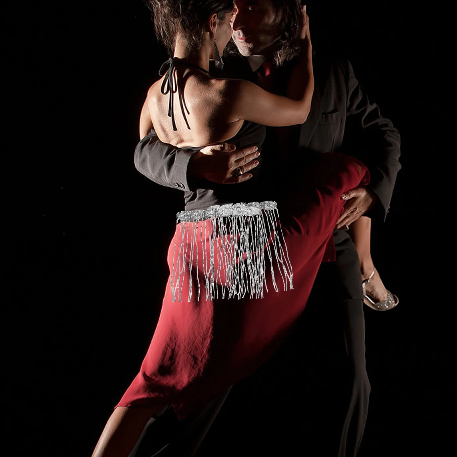 Кружевная юбка на бедрах с блестками и бахромой шарф женские юбки блестящие