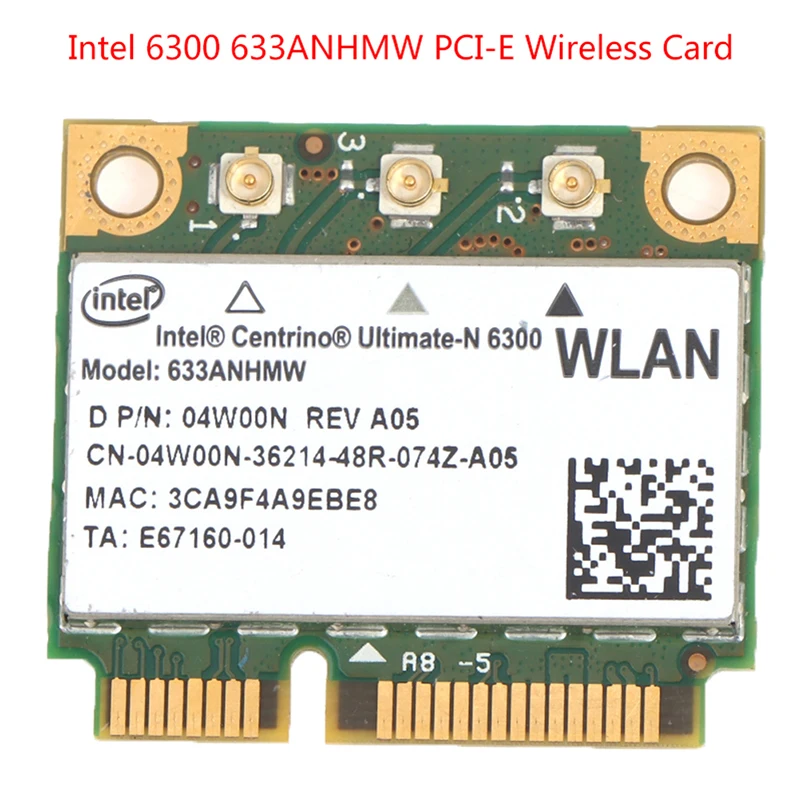 

1 шт. Двухдиапазонная беспроводная карта для Intel 6300 633ANHMW Wifi Mini PCI-E беспроводная карта