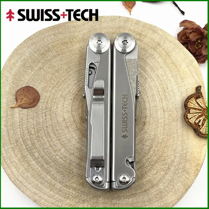 Фото SWISS TECH 18 в 1, многофункциональные плоскогубцы, складной многофункциональный комбинированный инструмент, карманный нож, портативное уличное оборудование EDC №3
