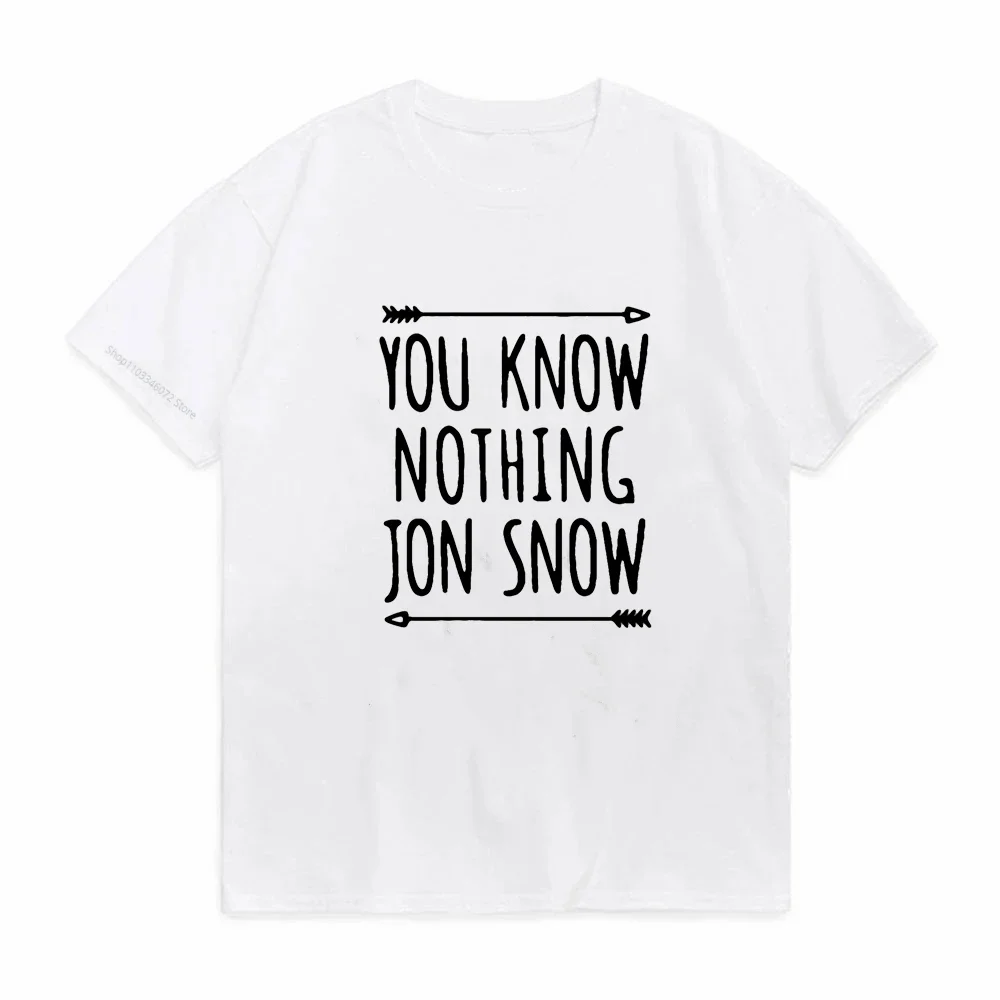 Фото Мужская футболка унисекс You Know Nothing Jon Snow, хлопковая футболка с круглым вырезом Night Watch Stark House Crows №2