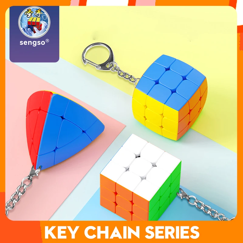 

Shengshou подлинный 3x3x3 Красочный мини хлеб 3-слойная вращающаяся Волшебная башня брелок игрушка
