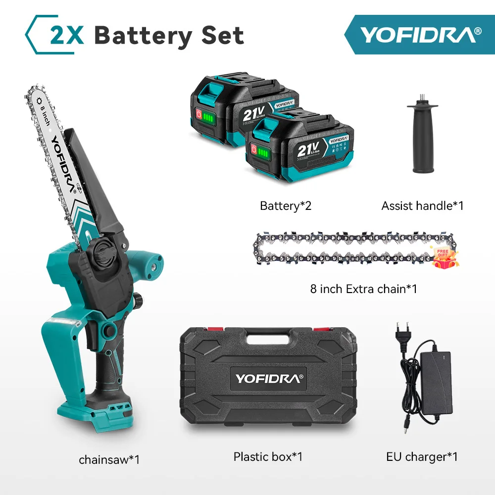 

YOFIDRA Бесщеточная электрическая бензопила 8 дюймов 18В