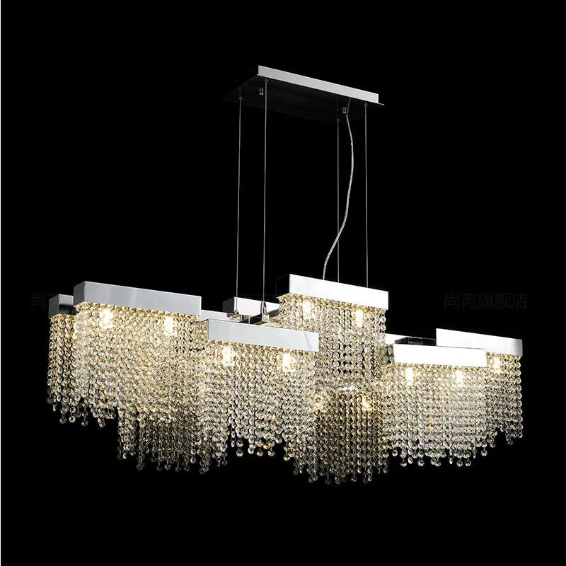 

New crystal chandelier Luxury Island Fixture for living room dining room lights contemporary villa profiled art chandeliers