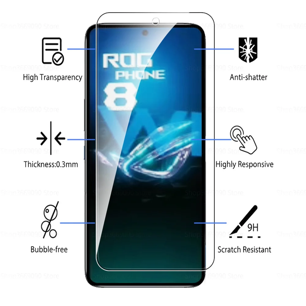 2 шт. HD чехол из закаленного стекла для защитных экранов ROG Phone 8 Phone8 Pro Phone8pro 5G