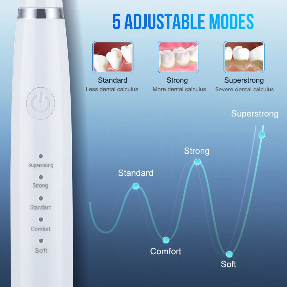 Electric Toothbrush Six-in-one Electric Toothbrush Set Portable To Remove Tartar Scaling Teeth Beauty Device enlarge