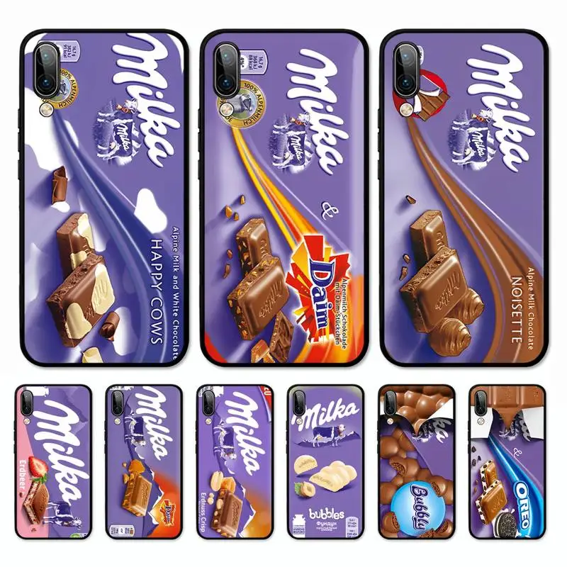 

Chocolate Milka Box Phone Case for Vivo Y91C Y11 17 19 17 67 81 Oppo A9 2020 Realme c3