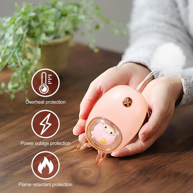 Портативная Милая грелка для рук с плюшевым шариком 1200 мАч мультяшный дизайн