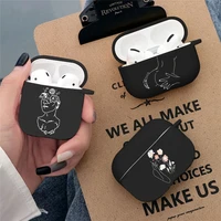 fashion art painting sexy boobs art kissing soft silicone tpu case for airpods pro 1 2 3 black wireless bluetooth earphone cover