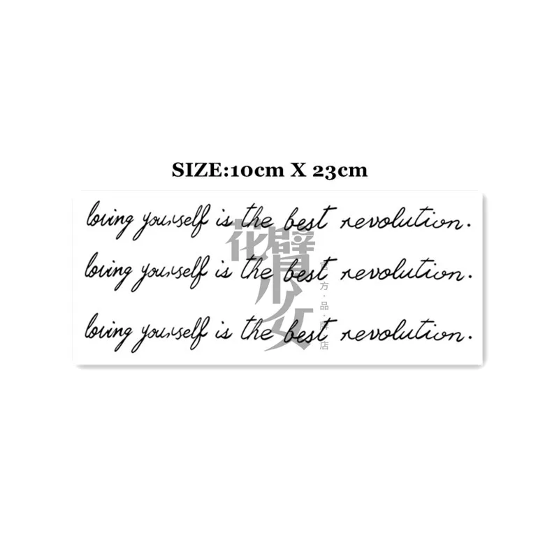 Водостойкая Временная тату-наклейка привлекательный Английский алфавит дизайн