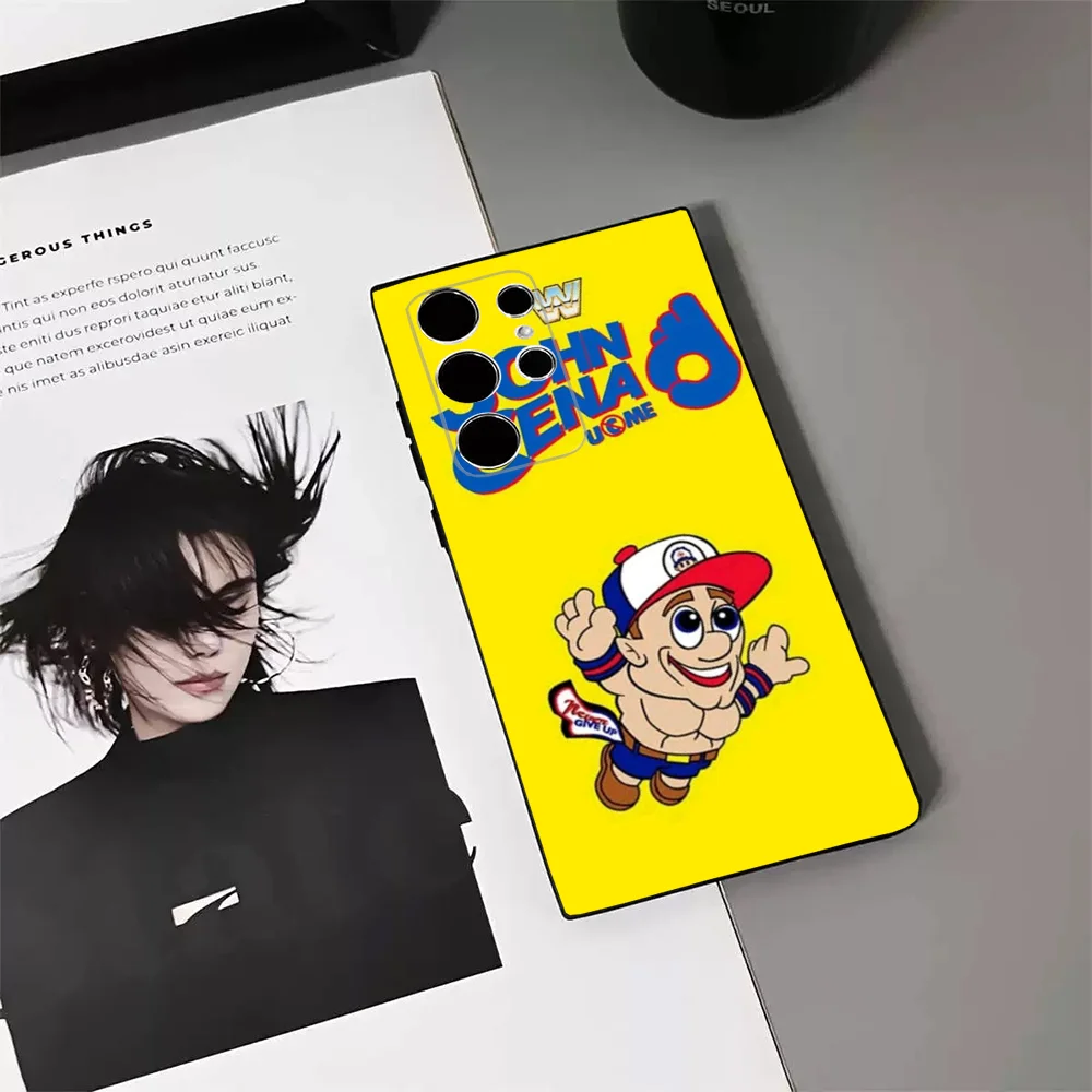 Чехол для телефона J-John C-Cenas actor Samsung S24 23 22 30 21 10 9 Ultra Plus Lite FE 5G черный мягкий чехол